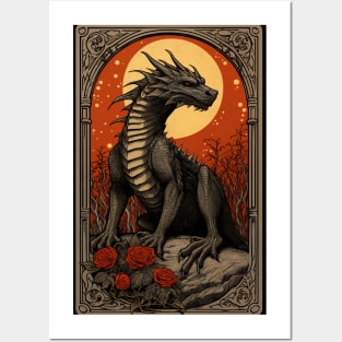 Dragon Art Vintage Tarot Card Posters and Art